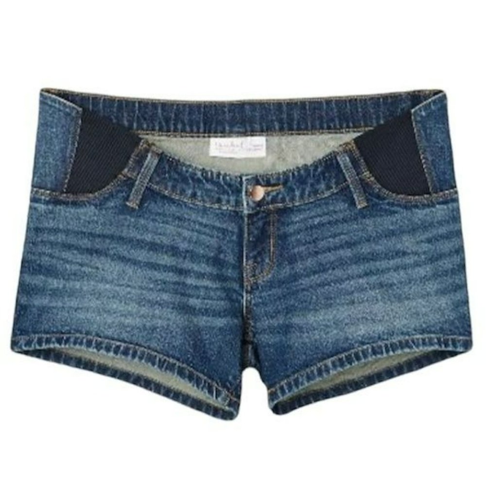 Side Panel Midi Maternity Jean Shorts - Isabel Maternity Size‎ 4